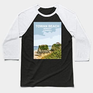 Towan Beach Newquay Cornwall. Cornish gift. Travel poster Baseball T-Shirt